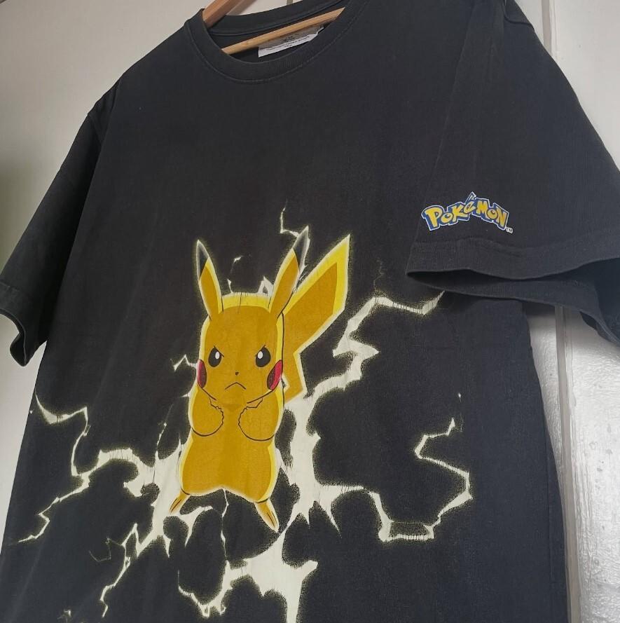 NEW! Premium Quality Vintage Pokemon Pikachu Thundershock T-shirt All Size S-4XL XXXXL