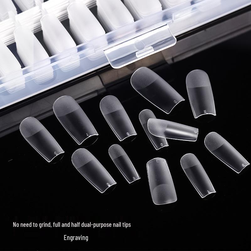 Nail Art Seamless Ultra-Thin Trapezoidal & Teardrop Tips for Professionals