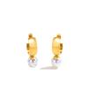 Multi, Earrings Accessories, Stainless Steel Ladies French Retro Imitation Pearl Earrings 18K Gold, Huayuan