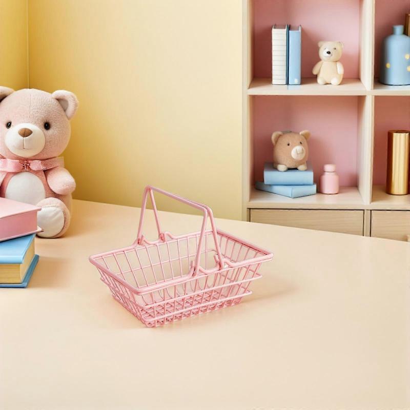 Children's Shopping Basket Wire Mini Basket for 2Pcs Set