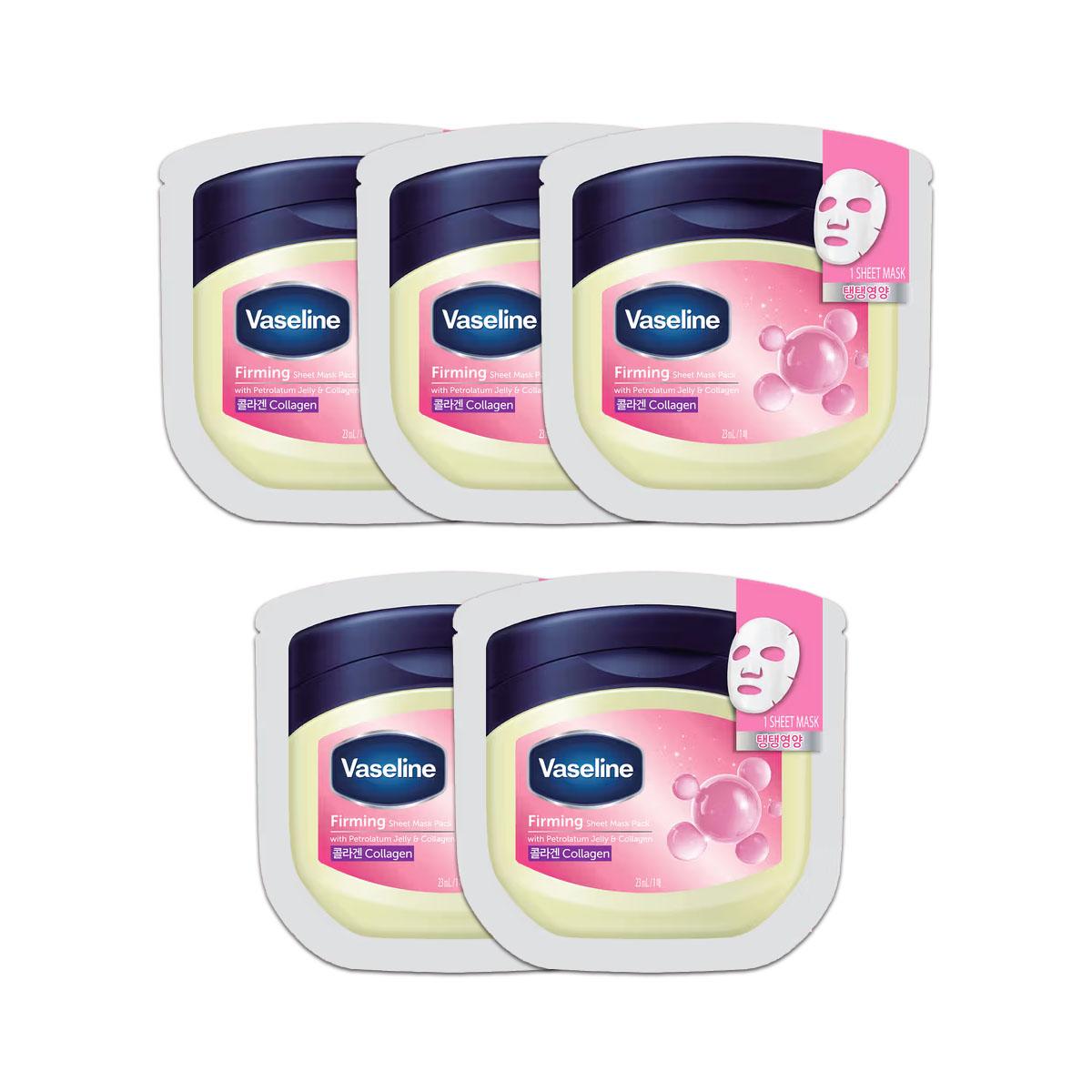 

Vaseline Collagen Firming Nourishing Sheet Mask – 23 ml Collagen x 5Sheets
