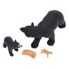 Black Bear Life Cycle Figurines Toy Set Biological Animal Growth Cycle Model Toy for Learning