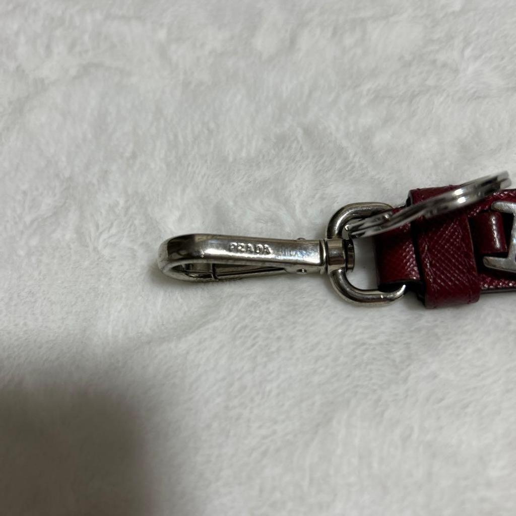 Used PRADA Prada Keyring Keychain Saffiano