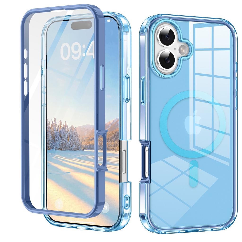 For iPhone 17 Phone Case,Compatible with MagSafe Built-in Touch Sensitive Anti-Scratch Screen Protector for iPhone17