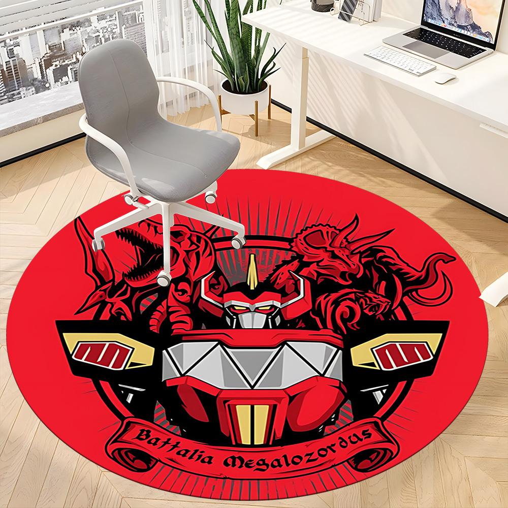 1PC Power Ranger Office Round Rug, Non-slip, Soft and Durable Office Rug for Interior Decoration, Perfect for Office, Beautiful Decoration