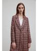 Manteau Épais Rétro à Carreaux Automne 2024 pour Femmes