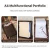 Retro Cow Leather A4 Ring Binder Folder iPad Portfolio For iPad Pro 11 Case Cover iPad Pro 7th 8th 9th 10 Th Gen Air 5 Air 4