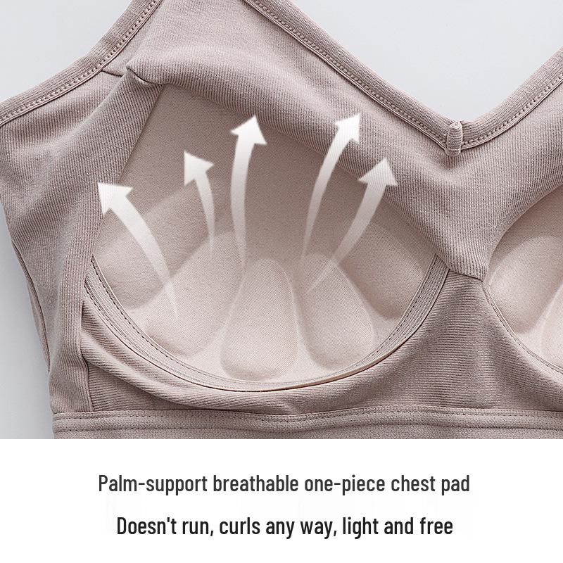 Women's 2025 Summer Crisscross Back Camisole with Chest Pad – Pure Cotton Base Layer