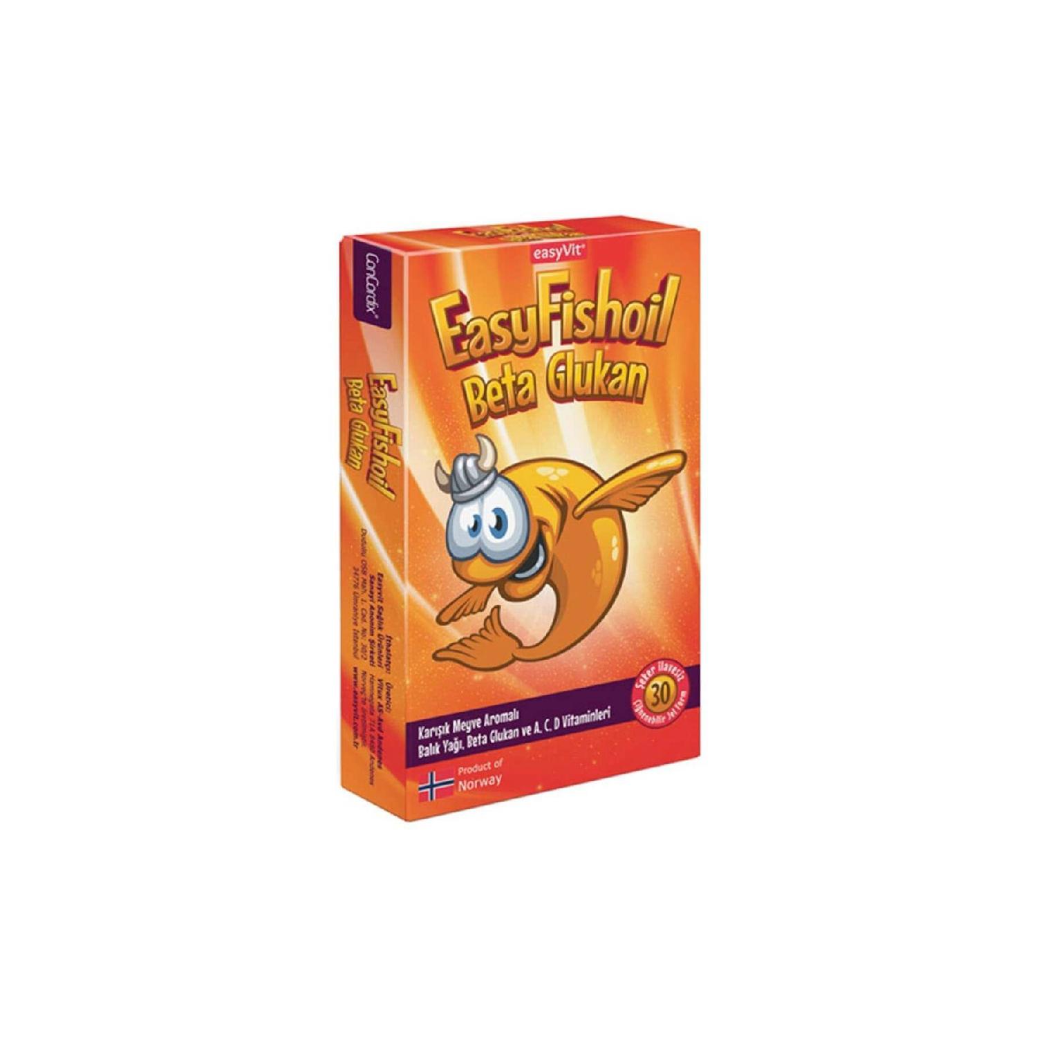 

Easyfishoil бета-глюкан риб ячий жир можна жувати 30 гел