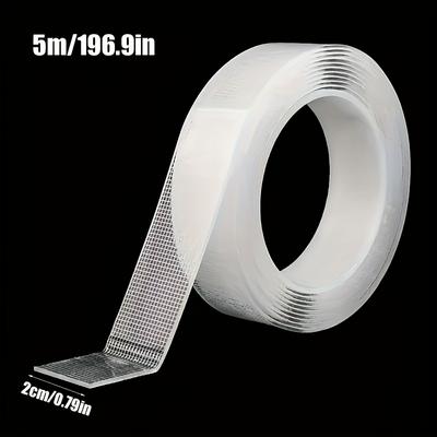 5m Ultrazwak Nano Dubbelzijdig Plakband - Transparant, Verwijderbaar & Waterdicht - Heavy-Duty, Extra Plakkerige Strip voor Eindeloos Gebruik