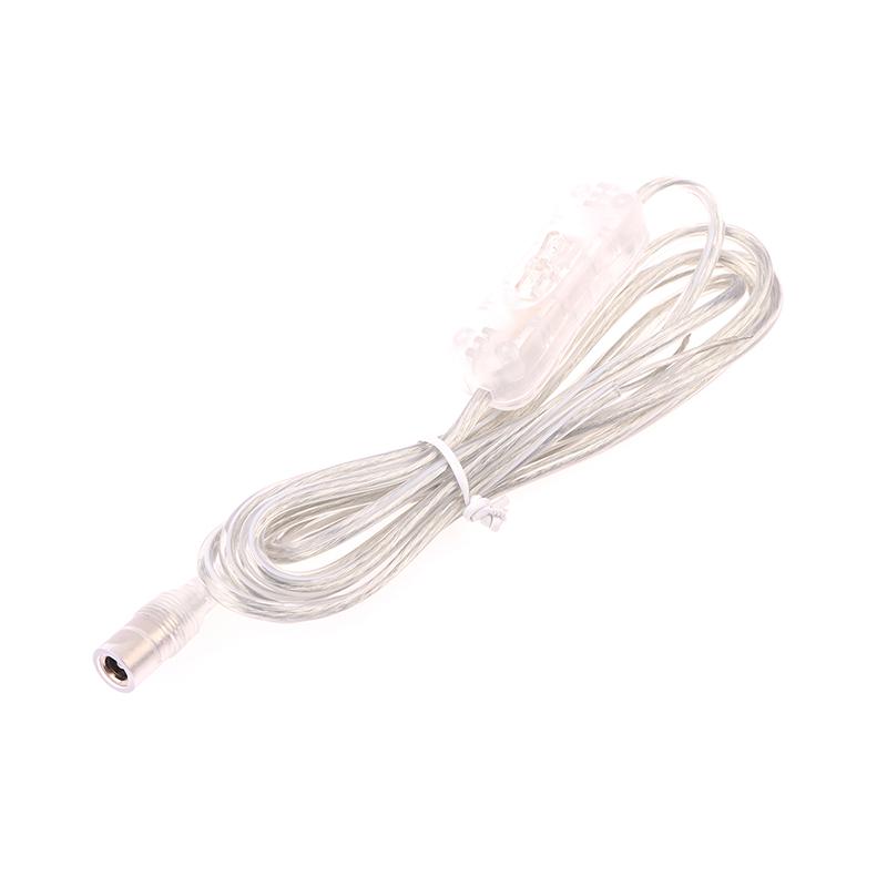 

2M 22Awg Dc 5.5Mmx2.1Mm 12V Cable Female 304 Switch Button Connector Extension Power Supply Cord For Led Strip Light