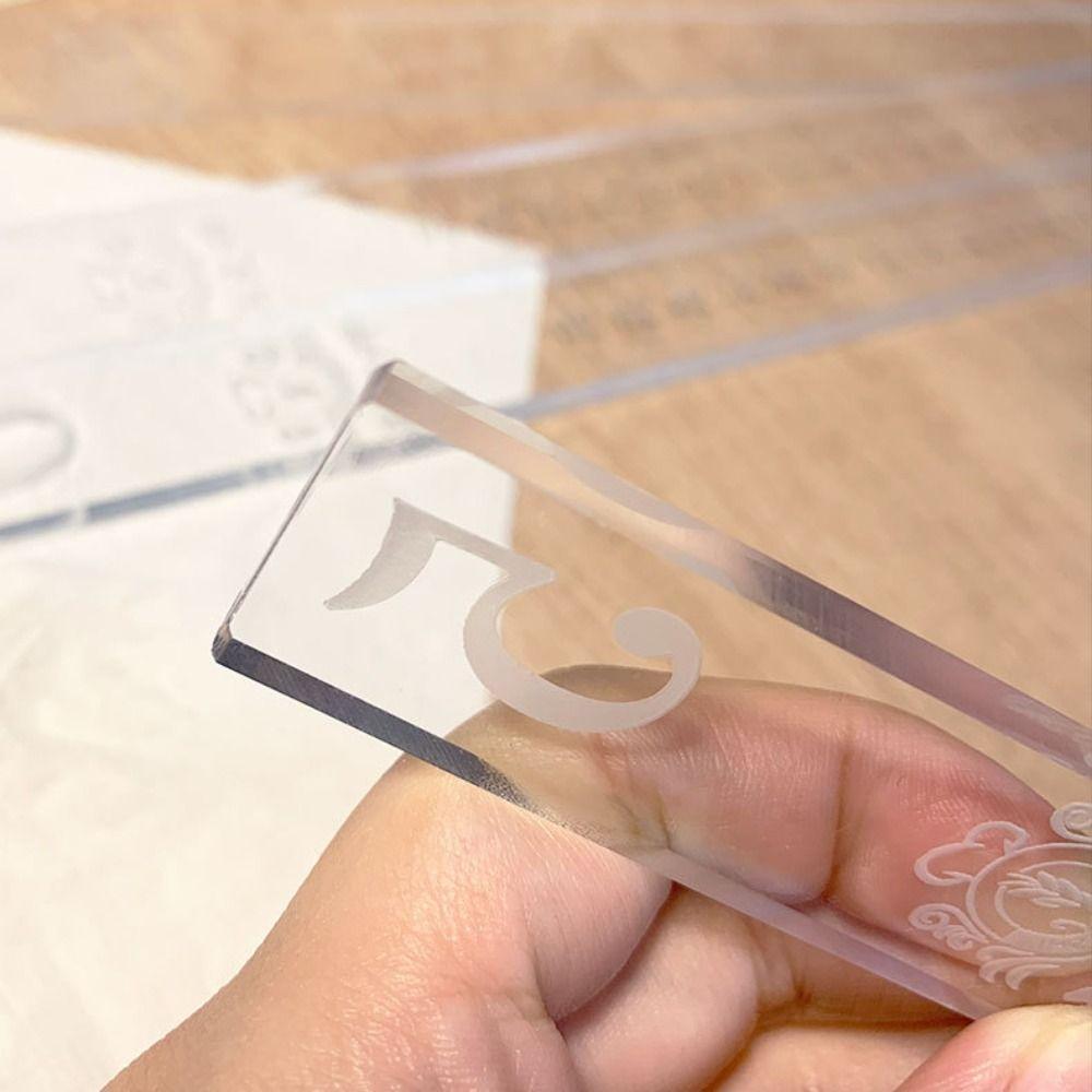 2Pcs Acrylic Cookie Balance Ruler Laser Engraving Scale Rolling Pin Guide Stick Pastry