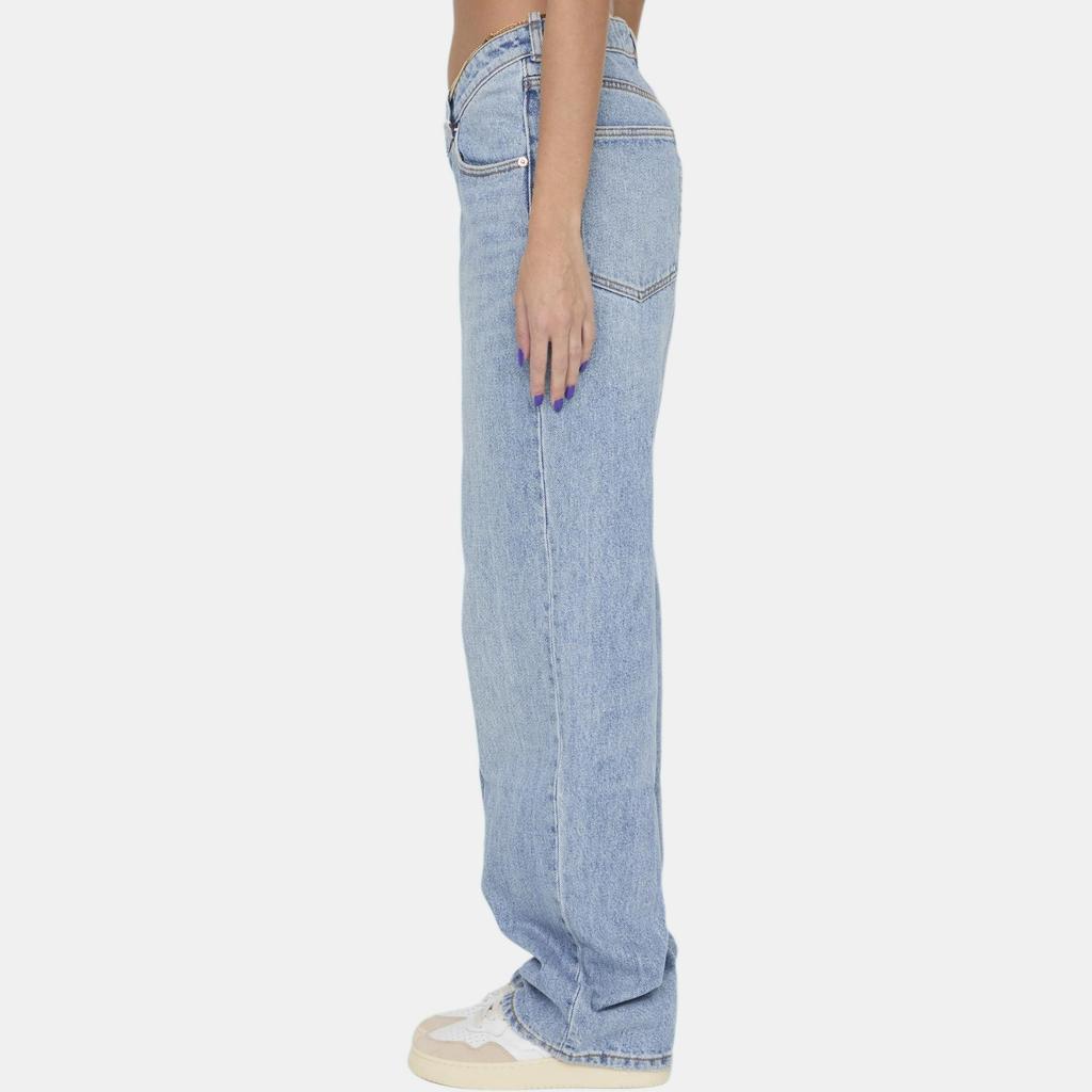Alexander Wang Chain Embellished Straight Leg Jeans Women's 4DC1244208-471A