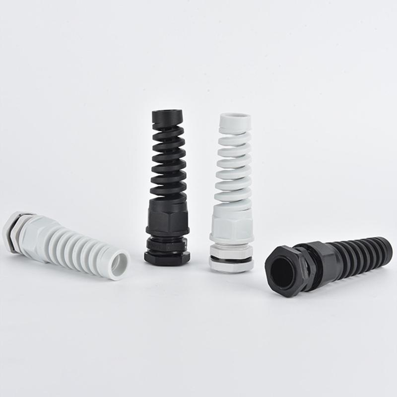 5Pcs Waterproof Cable Gland Pg7 Plastic Anti-Bending Joint M12 Nylon Pa66 Torsion-Proof Glands Pg7/9/11/13.5/16/19/21 Connector