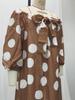 European American Style Off Shoulder Polka Dot Bohemian Maxi Dress