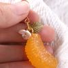 Leaf Orange Sliced Earrings Simulated Fruits Y2K Handmade Earrings Fruit Ear Jewelry  Women