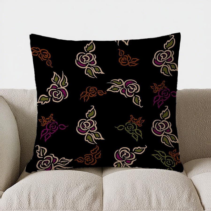 Colorful Floral Pattern Doublesided Printed pillow cover Short plush Suitable living rooms bedrooms sofas throw cushion cover