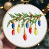 1set Christmas Embroidery Kit: A Christmas-themed Material Set with English Stitch Instructions. DIY Embroidery and Fabric Craft Material Set.