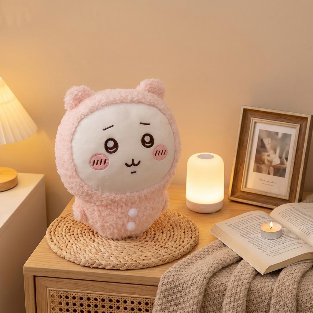 Soft Plush Stuffed Animal Doll with Embroidered Face and Textured Body Suitable for Children and Collectors