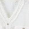 Autumn And Winter Knitted Dress For Women  V-Neck Tassel Solid Color Mid Length Skirt