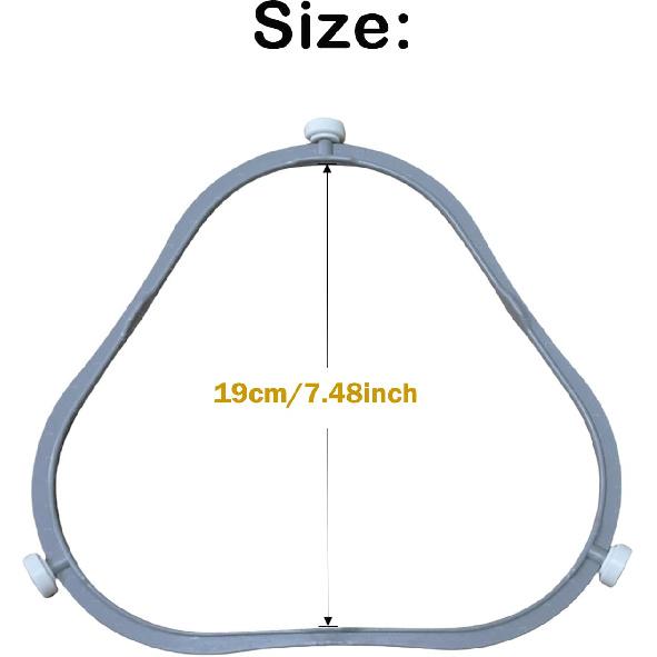 7.48 Inch W11252182/8206227 Microwave Turntable Support Ring Triangle, Glass Tray Support Replacement Part, Replacement Inner Ring Compatible for