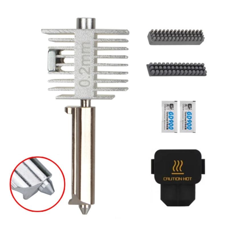 

Premium Stainless Steel Extruder Hotend Heatblock Set For Mini 3D Printers Optimized For Precise Printing 0.2mm