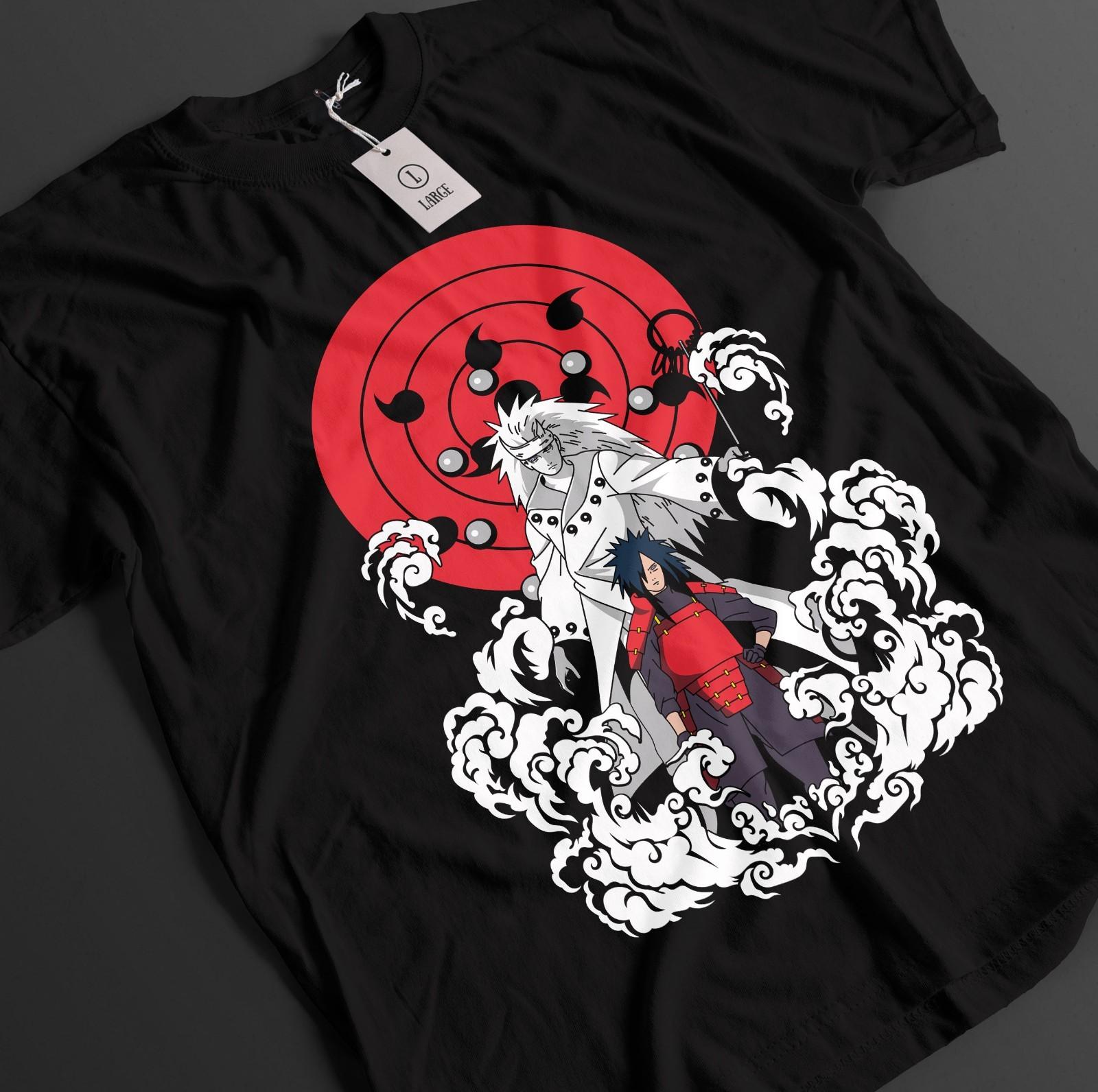 Naruto Shirt Madara Uchiha Tshirt Hashirama Senju T-Shirt Mens Womens Tees Top Obito Anime Unisex Tee XL