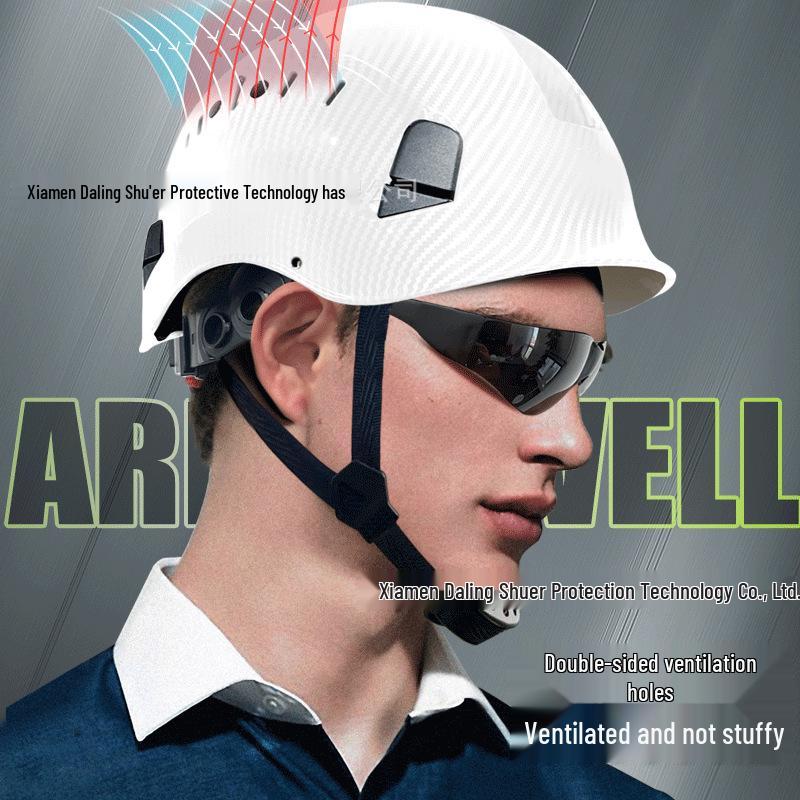 CE Kohlefaser-Konstruktion Sicherheitshelm - Neuer Nationaler Standard, Schlagfest, Herren Größe, Individueller Druck Verfügbar