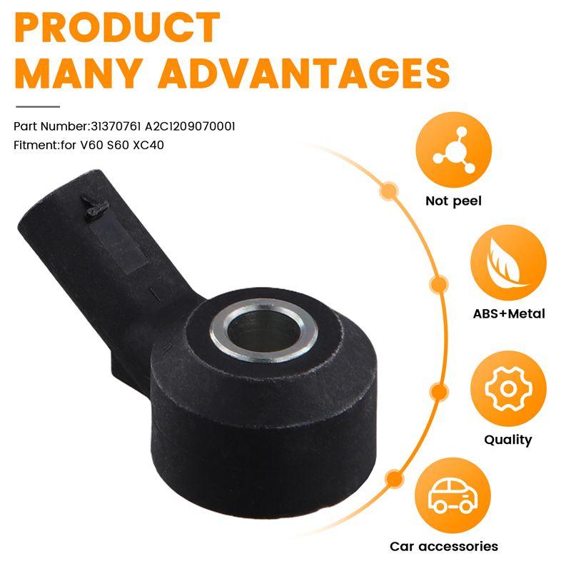 31370761 High Quality New Car Knock Sensor For Volvo S60 XC40 Car Accessories Detonation Sensor A2C1209070001