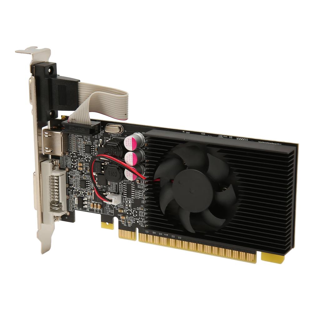 GT610 2G DDR3 64bit Graphics Card with Cooling Fan Support HD Multimedia Interface DVI VGA Gaming Graphics Card for PC