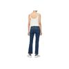 Calvin Klein Solid Color Fashion Simple Embroidered Ribbed Knit Top Women Tops Milk-White J223612
