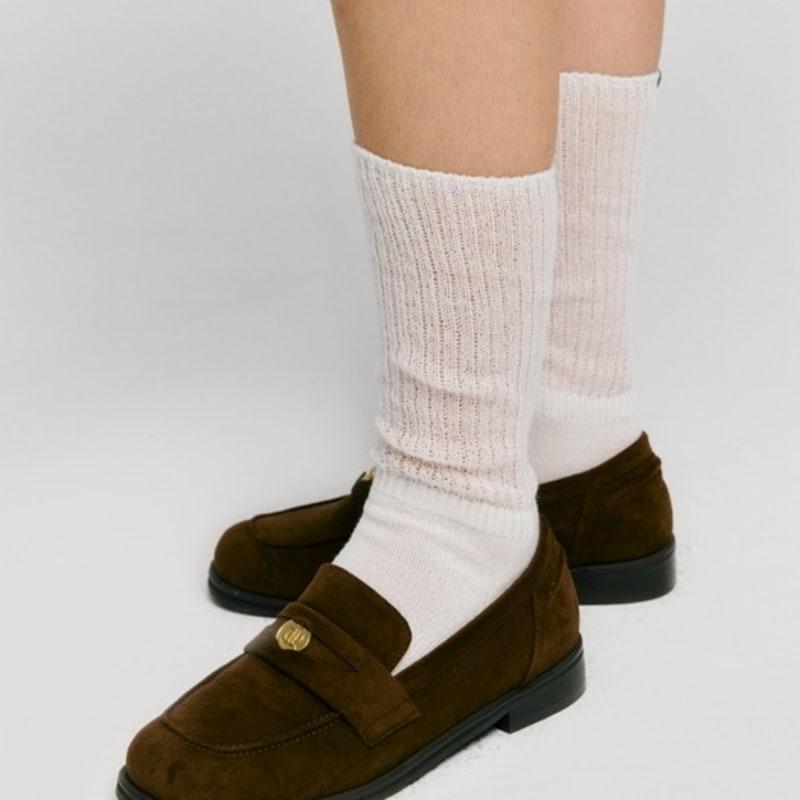 DEPOUND Sheer Knit Socks - Ivory