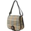 BURBERRY Nova Check Shoulder Bag beige canvas/leather Women Used