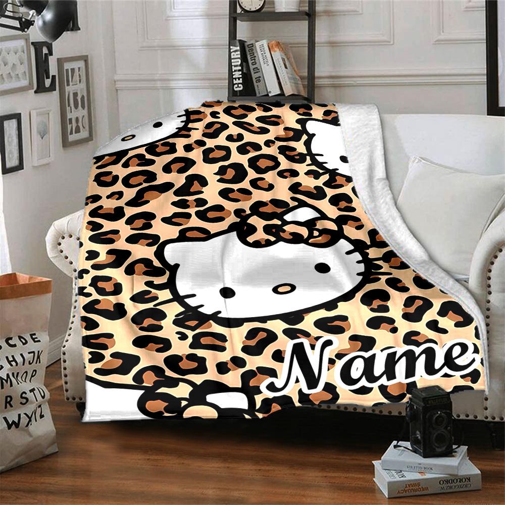 Customizable HelloKitty13 Throw Blanket – Personalized Name, All-Season Cozy Snug Blanket, Machine Washable, Personalized Blanket
