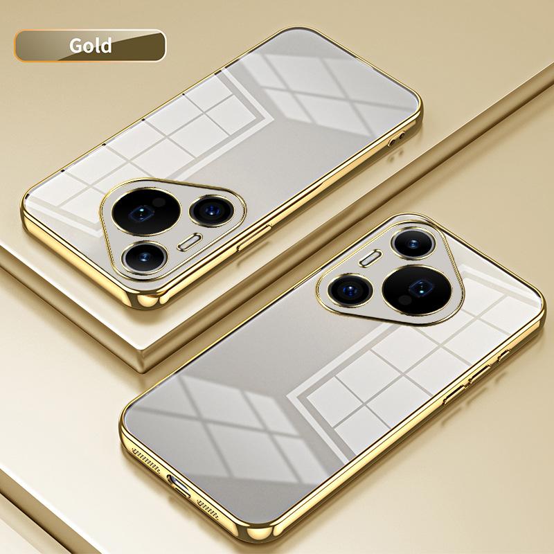 Applicable to Huawei Pura80Pro electroplated glitter mobile phone case Pura70Pro transparent P60 anti-drop protective case P30