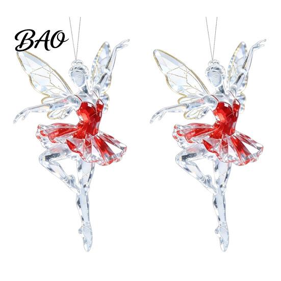 Backpack Bag Charms 2Pcs Glitter Ballet Girl Keychain, 2D Acrylic Hanging Pendant for Backpack, Sparkling Holiday Party Decorations Dancer Car