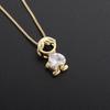 Golden Plated Gold Plated Chain Lovely Charm Hollow Pendant  Women Jewelry