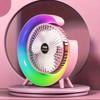 Desk Fan For Summer Led 3 Speeds Rgb Powerful Quiet