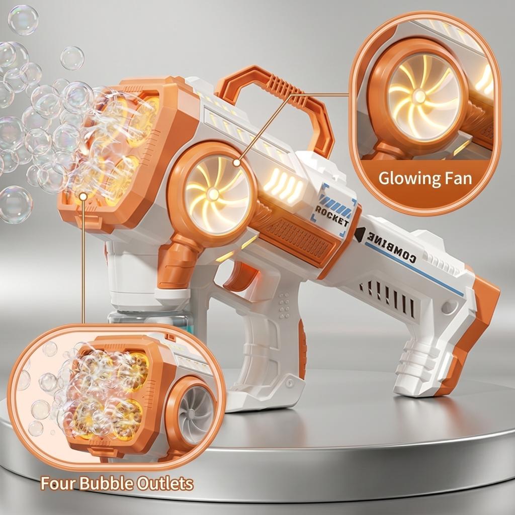 Bubble Machine Toy Bubble Gun Automatic Bubble Blower Kids Outdoor Bubble Maker with Handle for Easy Use and Continuous Bubble Production
