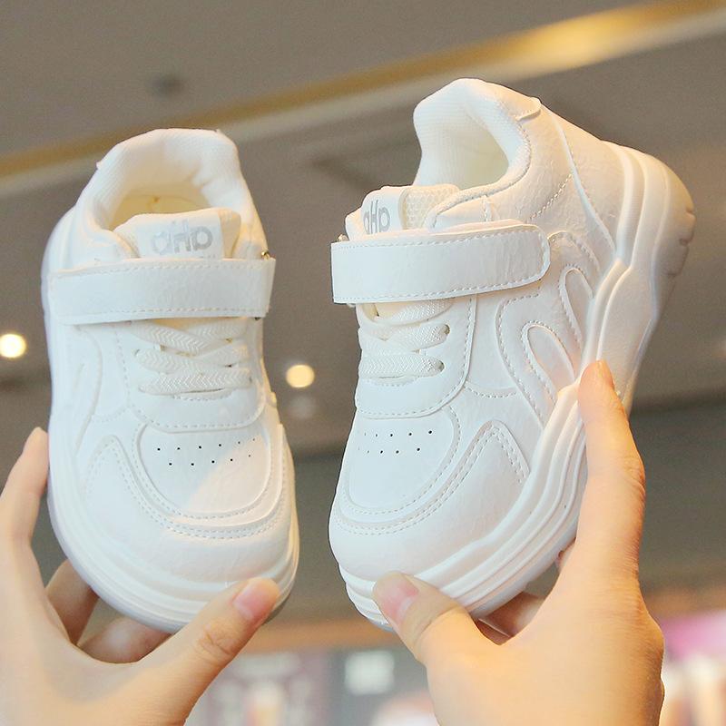 Spring Autumn Kids White Shoes Boys Girls Soft Sole Sneakers Baby Casual Canvas Shoes Comfortable Sports Trainers