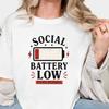 Sociale Batterij Leeg Shirt en kinder T-shirt - Grappig Oplaad Grafisch T-shirt