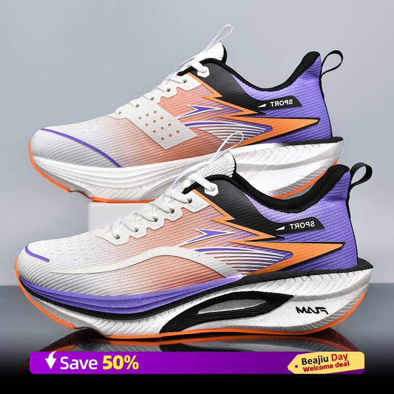 Men Sports Running Shoes Casual Marathon Breathable Lightweight Women's Comfortable Athletic Nonskid Walking Sneakers Outdoors
