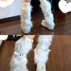 Faux Furs Leg Warmer Winter Warm Furs Boot Cuffs Cover,Party Costumes Shoe Cover