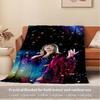 1pc Taylor Swift Digital Print Flannel Blanket - Contemporary Style, Suitable for All Seasons, Perfect for Home, Travel, or Camping - Machin