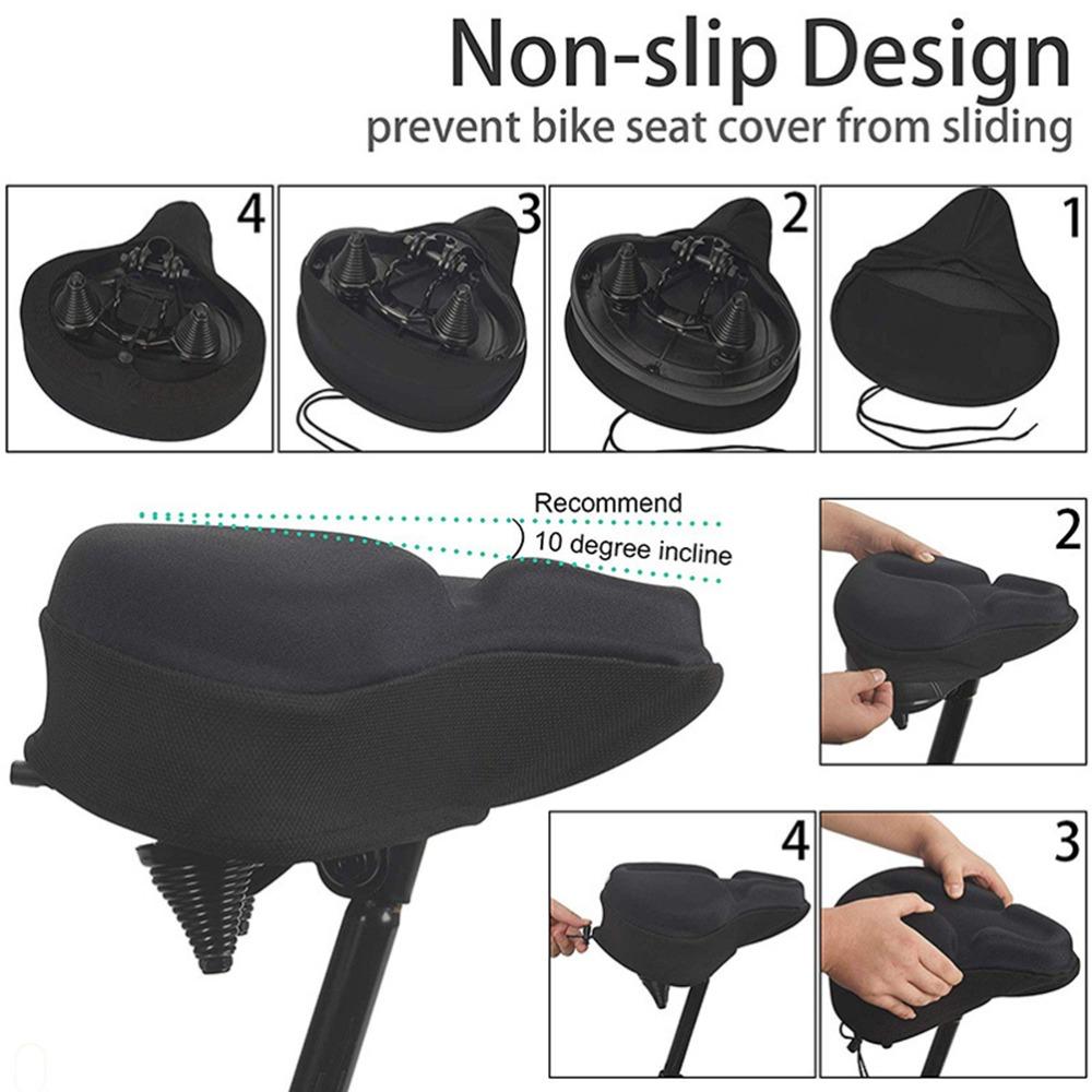Breathable Bicycle Saddle Cover Silicone Exercise Bike Seat Cover  for Bicycle Seat Comfort