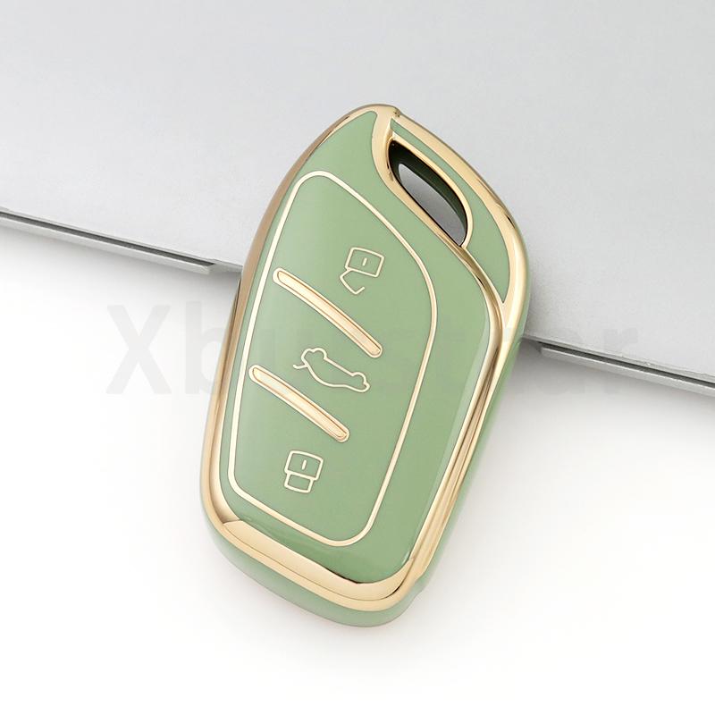 Silver Edge Shell Holder Keyless For Roewe Erx5 Rx5 I6 I5 Rx3 Rx8 For Mg 4 Mg5 Mg6 Mg Zs Ev Hs Ehs Zx Gt Tpu Car Key Case Cover