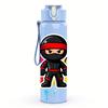1pz Ninja Kid Ritratto a Schizzi di Colore 750ml Bottiglia d'Acqua Colorata in Plastica Tappo Flip-Top Anti-Perdita Per Sport Ufficio Uso Domestico