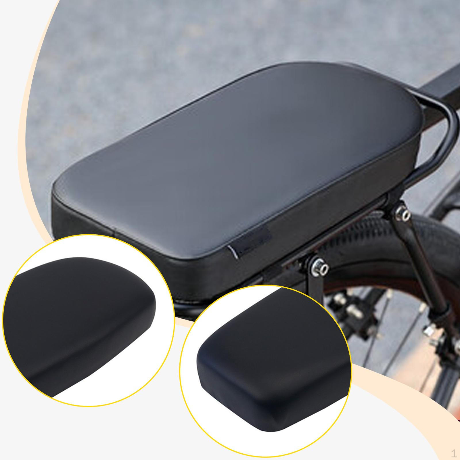 

Rear Rack Padded Saddle Cushion PU Leather Quick Installation for Adults Kids with Mounting Screws 36.5x17x6.5cm