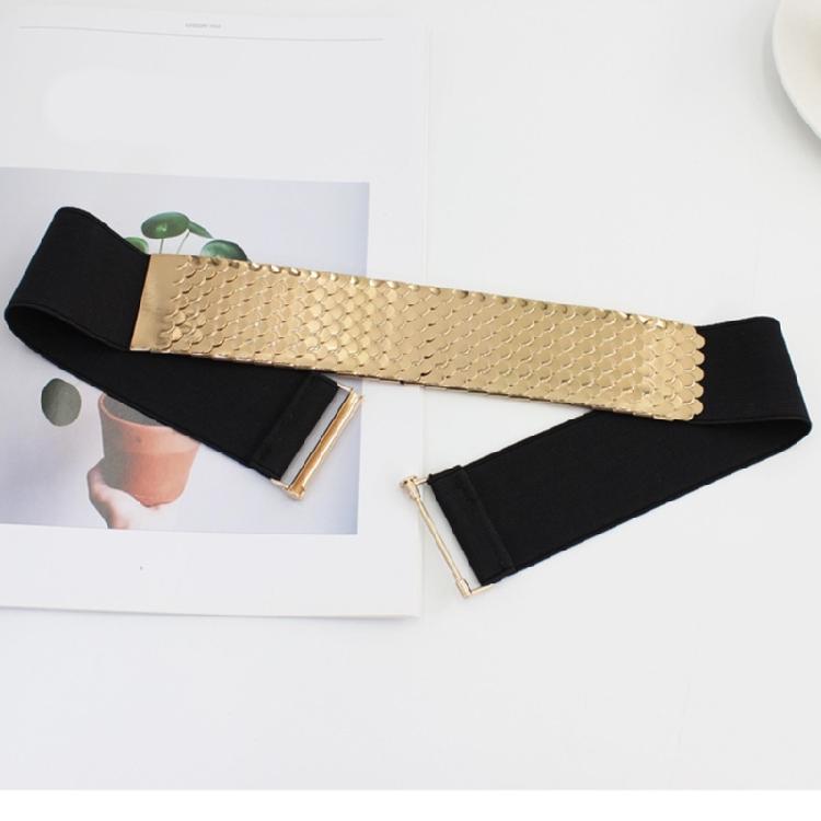 Women Stretch Belt with Fish Scale Texture Versatile Corset for Banquet Dress