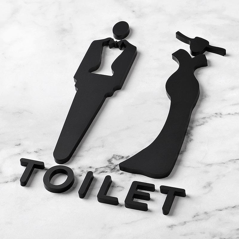 1PC Personalized Creative Door Plates Toilet Sign Signage Board Home Decor Sign Plaque Acrylic